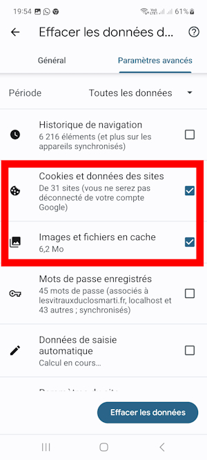 Suppression des pages